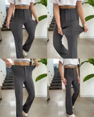 Kadın Yüksek Bel Full Likralı Krep Kumaş Pantolon thumbnail 3