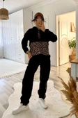 Kadın Uzun Kollu Leopar Detay Sweat Ve Yanı Leopar şerit Detay Pantolon Ikili Takım thumbnail 10