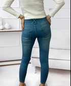 Yüksek Bel Likralı Jean Pantolon 90 Cm thumbnail 4