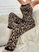 Kadın Ip Askılı Yakası Dantelli Bluz Ve Pijama Sandy Ikili Takım thumbnail 8