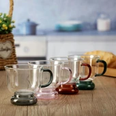 250 ml Renkli Cam Bardak thumbnail 1