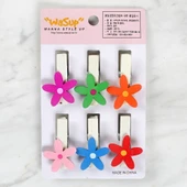 Loren Dekoratif Çiçek Desenli Mandal 6'lı thumbnail 1