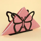 Loren Home Kelebek Siyah Metal Peçetelik thumbnail 6