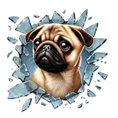 Fulcar French Bulldog Araç Stickerı thumbnail 1