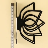 Loren Home Lotus Siyah Metal Peçetelik thumbnail 9