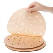 50 Adet Air Fryer Pişirme Kağıdı Tek Kullanımlık Hava Fritöz Yapışmaz Yağlı Kağıt Delikli Model thumbnail 2