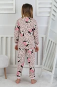 Leopar Desenli Minnie Mouse Kız Çocuk Pijama Takımı - 7