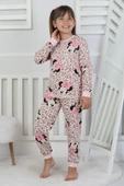 Leopar Desenli Minnie Mouse Kız Çocuk Pijama Takımı - 3