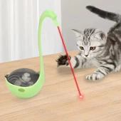 Kuğu Şeklinde Lazerli Kedi Oyuncağı - 8
