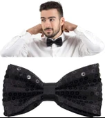 Siyah Payetli Pullu Papyon thumbnail 2