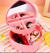 Kalp Tasarımlı Aynalı Takı Saklama Kutusu thumbnail 3