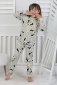 Leopar Desenli Minnie Mouse Kız Çocuk Pijama Takımı - 9
