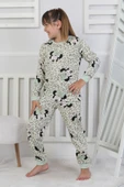 Leopar Desenli Minnie Mouse Kız Çocuk Pijama Takımı - 11