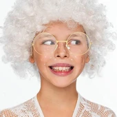 John Lennon Tarzı Gold Çerçeveli Şeffaf Gözlük thumbnail 2