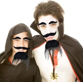 Siyah Renk Kendinden Yapışkanlı Takma Sakal Bıyık ve Kaş Seti thumbnail 4