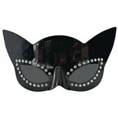 Siyah Renk Siyah Camlı Kedi Şekilli Parti Gözlüğü thumbnail 2