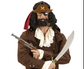 Kahve Şapkalı Pipolu Jack Sparrow Gözlüğü thumbnail 3