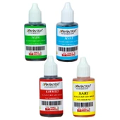 Perfection CHEF 4'lü Sıvı Su Bazlı Likit Gıda Boyası Sarı Kırmızı Mavi Yeşil 4 X 30 gr . thumbnail 1