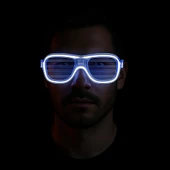 Beyaz Led Işıklı Parti Gözlüğü - Neon 3 Modlu thumbnail 6