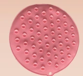 Yuvarlak Vantuzlu Banyo Sırt Kese Matı 26 cm thumbnail 2