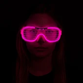 Pembe Led Işıklı Parti Gözlüğü - Neon 3 Modlu thumbnail 2