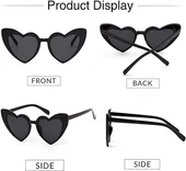 Siyah Renk Kalp Şekilli Parti Gözlüğü thumbnail 6