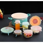 Silikon Yemek Saklama Kapak Seti 6 Adet thumbnail 5