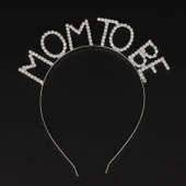 Kristal Taşlı Gümüş Renk Mom to Be Tacı Anne Tacı thumbnail 1