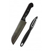 Sürbisa 61095 Kanallı Santoku Aşçı Bıçağı ve Oneday Soyacak Set - 1