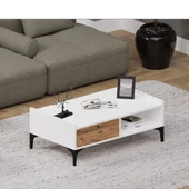 Alfimo Mobilya NOVA&ODION ORTA SEHPA VE TV ÜNİTESİ CEVİZ&BEYAZ - 4