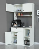 Alfimo Mobilya LUWAK KAHVE KÖŞESİ ÇEKMECELİ ÇOK AMAÇLI MUTFAK DOLABI BEYAZ - 3