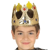 Altın Renk Eva Malzemeden İmal Çocuk Kral Tacı 57 cm thumbnail 1