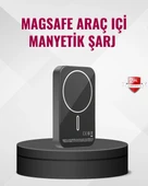 MagSafe Araç Telefon Tutucu 15W Hızlı Şarj Type-C Girişli thumbnail 1