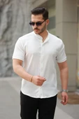 Erkek Hakim Yaka Kısa Kollu Gömlek thumbnail 1