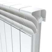 Lojimax Besto XL Alüminyum Dekoratif Yatay Radyatör 600x2020 mm 20 Dilim Ral 9016 Dokulu Beyaz 1030W Modern Duvar Tipi - 1