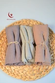 Bambu Kraş Şal – 75x210 cm | Nefes Alabilir, Terletmez, Tok Duruşlu Mevsimlik Kumaş (3'lü Kutu) - 4