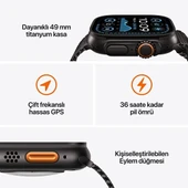 Apple Watch Ultra 2 GPS + Cellular 49mm Naturel Titanyum Kasa + Naturel Titanyum Milano Loop - L - 4
