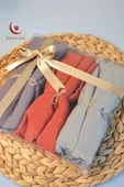 Bambu Kraş Şal – 75x210 cm | Nefes Alabilir, Terletmez, Tok Duruşlu Mevsimlik Kumaş (3'lü Kutu) - 7