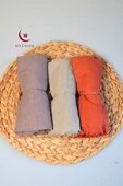 Bambu Kraş Şal – 75x210 cm | Nefes Alabilir, Terletmez, Tok Duruşlu Mevsimlik Kumaş (3'lü Kutu) - 8