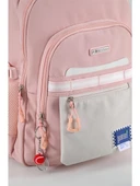 Ççs Su Geçirmez Kumaş Çocuk Çok Gözlü Pembe Ortopedik Sırt Okul Çantası 51928 - 4
