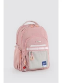 Ççs Su Geçirmez Kumaş Çocuk Çok Gözlü Pembe Ortopedik Sırt Okul Çantası 51928 - 2