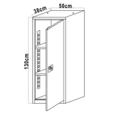 Çelik Dosya Dolabı Metal Dolap Ofis Dolapları Arşiv , Garaj , Bahçe , Kiler , Balkon 50X38X130 - 6