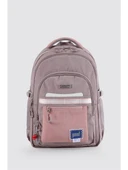 Ççs Su Geçirmez Kumaş Çocuk Çok Gözlü Mor Pembe Ortopedik Sırt Okul Çantası (51928) - 1