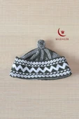 Kırçıllı Triko Örme Hacı Takkesi Standart Beden - 11