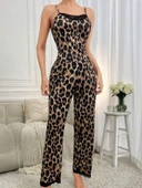 Kadın Ip Askılı Yakası Dantelli Bluz Ve Pijama Sandy Ikili Takım thumbnail 2