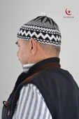 Kırçıllı Triko Örme Hacı Takkesi Standart Beden - 1