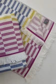 Sevim %100 Pamuk Saçaklı Çok Renkli Peştemal ve Peşkir Takımı-Plaj Havlusu-Şezlong Örtüsü thumbnail 6