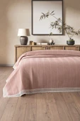 Sevim Dantelli Tek Kişilik Waffle Pike- %100 Pamuk Petekli Pike-160x230 cm - 7