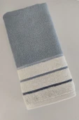 Sevim İndigo Mavi Çizgili El/yüz Havlusu - Ipliği Boyalı & Yüksek Su Emici - %100 Pamuk - 45x85 Cm thumbnail 3