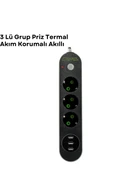 3 USB Portlu Üçlü Priz CXE103 thumbnail 1
